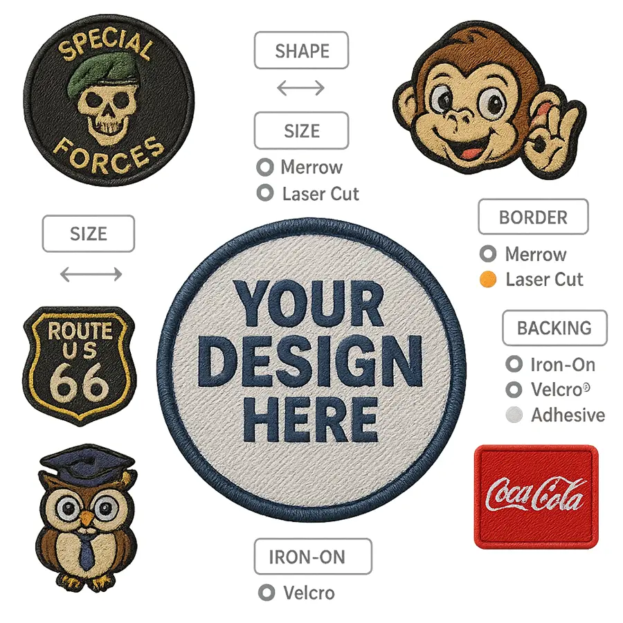 customize embroidered iron on patches