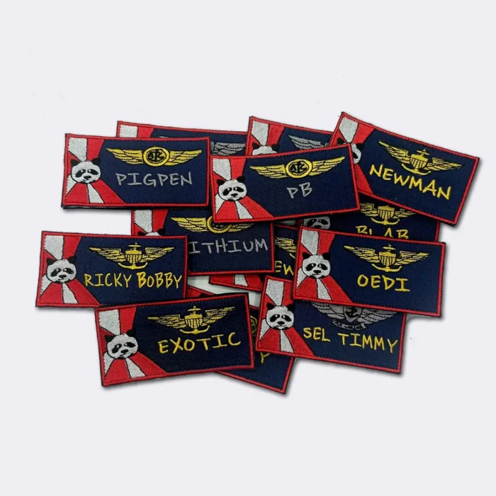 panda-name-patches custom embroidered name patches for pilots