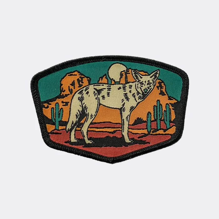 wolf-woven-patch hunting woven patch