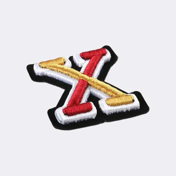 x-3d-patch 3d letter embroidered patches